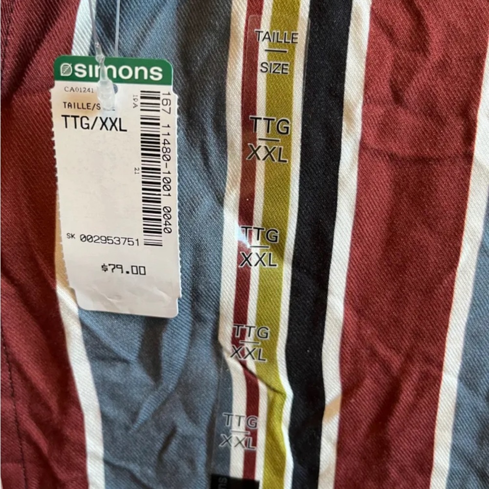 Simons Striped Button Up Shirt - Picture 4 of 4